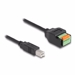 DeLOCK 66249, USB 2.0 Type-B, 5 pin terminal block, 0,15 m, Noir, Vert