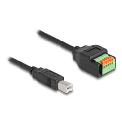 DeLOCK 66249 changeur de genre de câble USB 2.0 Type-B 5 pin terminal block Noir, Vert