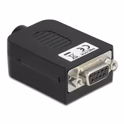 DeLOCK 66265 connecteur de fils Sub-D 9, bornier 10 broches Noir