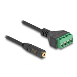 DeLOCK 66268 câble audio 0,2 m 3,5mm Terminal Noir, Vert