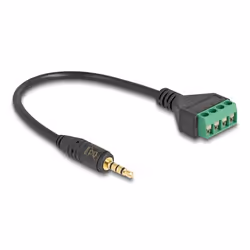 DeLOCK 66268 câble audio 0,2 m 3,5mm Terminal Noir, Vert