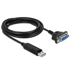DeLOCK 66281 câble Série Noir 1,8 m RS-232 USB Type-A