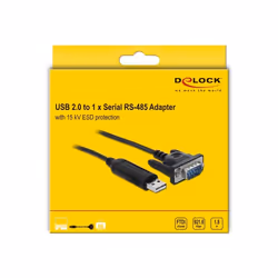 DeLOCK 66283 câble Série Noir 1,8 m RS-485 USB Type-A