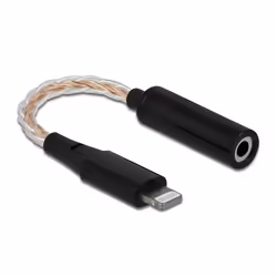 DeLOCK 66317, Noir, 3,5mm, Lightning, 0,105 m, Mâle, Femelle