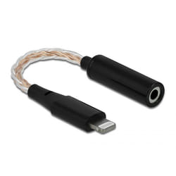 DeLOCK 66317 câble de téléphone portable Noir 0,105 m 3,5mm Lightning