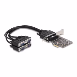 DeLOCK 66324, PCIe, RS-232, VGA, Femelle, Hauteur totale / Profil bas, PCIe 2.0, RS-232