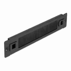 DeLOCK 66343, Panneau à brosse, Noir, Métal, Nylon, 1U, Chine, 25,4 cm (10")