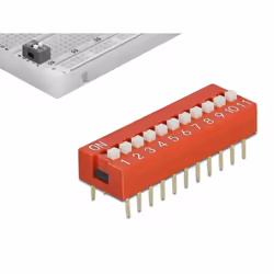 DeLOCK 66362, Commutateur DIP, Rouge, Plastique, 250 °C, Droit, 300 V