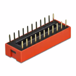 DeLOCK 66362 accessoire pour carte de circuit imprimé (PCB) Commutateur DIP Rouge 2 pièce(s)