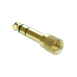 DeLOCK 66390 changeur de genre de câble 3.5 mm 6.35 mm Or