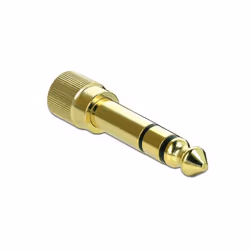 DeLOCK 66390 changeur de genre de câble 3.5 mm 6.35 mm Or
