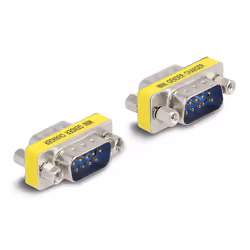 DeLOCK 66464 changeur de genre de câble D-Sub 9 pin Argent, Jaune