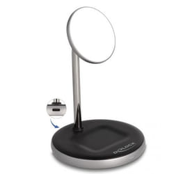 DeLOCK Chargeur sans fil 2 en 1 avec 5 W / 7,5 W / 10 W / 15 W - Qi