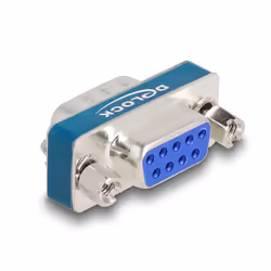 DeLOCK 66475, D-Sub 9 pin, D-Sub 9 pin, Bleu, Argent