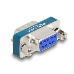 DeLOCK 66475 changeur de genre de câble D-Sub 9 pin Bleu, Argent