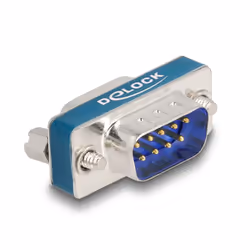 DeLOCK 66475 changeur de genre de câble D-Sub 9 pin Bleu, Argent
