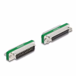 DeLOCK 66479, D-Sub 25 pin, D-Sub 25 pin, Vert, Argent