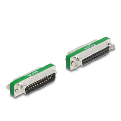 DeLOCK 66479 changeur de genre de câble D-Sub 25 pin Vert, Argent