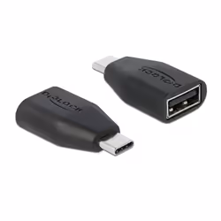 DeLOCK 66528, USB Type-C, USB Type-A, Noir