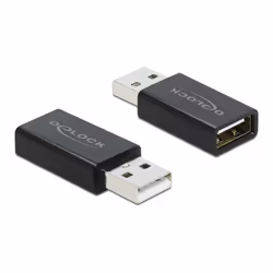 DeLOCK 66529, USB 2.0 Type-A, USB 2.0 Type-A, Noir