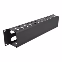 DeLOCK 66553, Panneau de gestion de câbles, Noir, Métal, 2U, 48,3 cm (19"), 88,9 mm