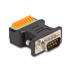 DeLOCK 66558, D-Sub 9 pin, 9 pin terminal, Noir