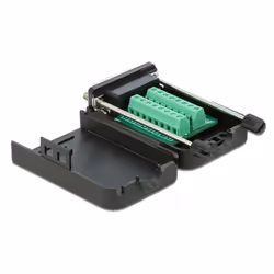 DeLOCK 66567 changeur de genre de câble serial Sub-D15 16 pin terminal block Noir