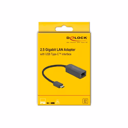 DeLOCK 66645 changeur de genre de câble USB Type-C LAN RJ45 Noir
