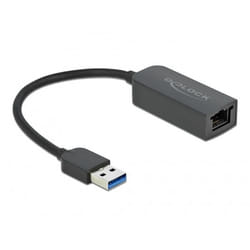 DeLOCK 66646 changeur de genre de câble USB 3.2 Gen 1 RJ45 Noir