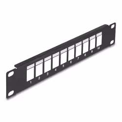DeLOCK 66676, Panneau caché, Noir, Métal, 1U, 25,4 cm (10"), 44 mm