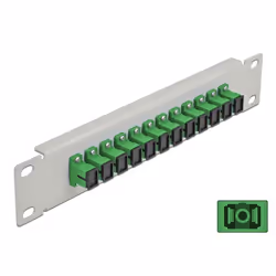 DeLOCK 66782, Fibre, SC, Vert, Gris, Métal, 1U, 44 mm