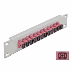 DeLOCK 66785, Fibre, SC, Gris, Violet, Métal, Montage de rack, 1U