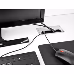 DeLOCK 66860 range-câbles Bureau Cable grommet Argent 1 pièce(s)