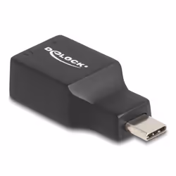 DeLOCK 67128 changeur de genre de câble 1 x USB 2.0 C 2 x 3,5 mm Noir