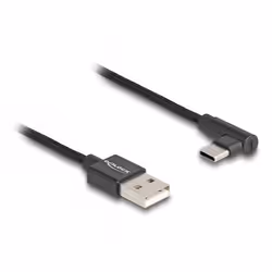 DeLOCK 80033, 3 m, USB A, USB C, USB 2.0, 480 Mbit/s, Noir