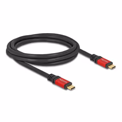 DeLOCK 80051, 2 m, USB C, USB C, USB 2.0, 480 Mbit/s, Noir, Rouge