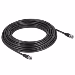 DeLOCK 80086, 15 m, BNC, BNC, Noir