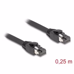 DeLOCK 80231 câble de réseau Noir 0,25 m Cat8.1 S/FTP (S-STP)