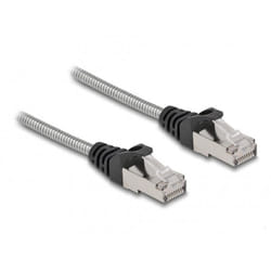 DeLOCK 80249 câble de réseau Noir, Argent 1 m Cat6a U/FTP (STP)