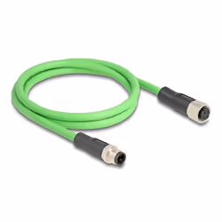 DeLOCK 80406, 1 m, SF/UTP (S-FTP), M12, M12