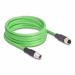 DeLOCK 80432, 2 m, SF/UTP (S-FTP), M12, M12
