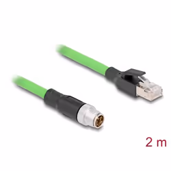 DeLOCK 80442, 2 m, SF/UTP (S-FTP), M12, RJ-45