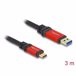 DeLOCK 80619 câble USB 3 m USB 3.2 Gen 2 (3.1 Gen 2) USB A USB C Noir, Rouge