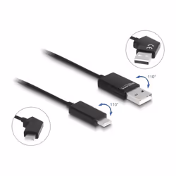 DeLOCK 80769 câble USB 1,2 m USB 2.0 USB A USB C Noir
