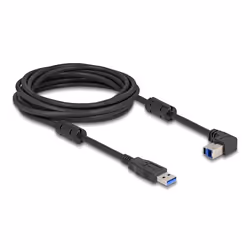DeLOCK 81107, 5 m, USB A, USB B, USB 3.2 Gen 1 (3.1 Gen 1), 5 Gbit/s, Noir