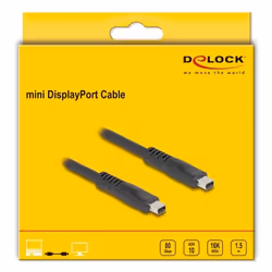 DeLOCK 81177 câble DisplayPort 1,5 m Mini DisplayPort Noir