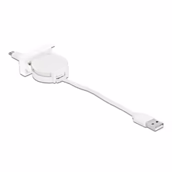 DeLOCK 81319, 0,62 m, USB A, Micro-USB B, USB 2.0, 480 Mbit/s, Blanc