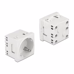 DeLOCK 81324, CEE 7/3, Blanc, Acrylonitrile-Butadiène-Styrène (ABS), Plastique, 250 V, 16 A, 45 mm