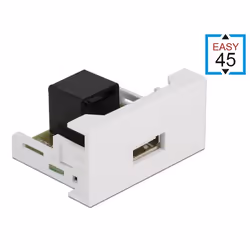 DeLOCK 81344, USB 2.0 Typ-A, Blanc, Femelle/Femelle, Droit, ABS, 45 mm