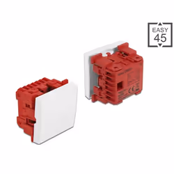 DeLOCK Easy 45, Bouton-poussoir, 1P, Blanc, Vis, Chine, 250 V